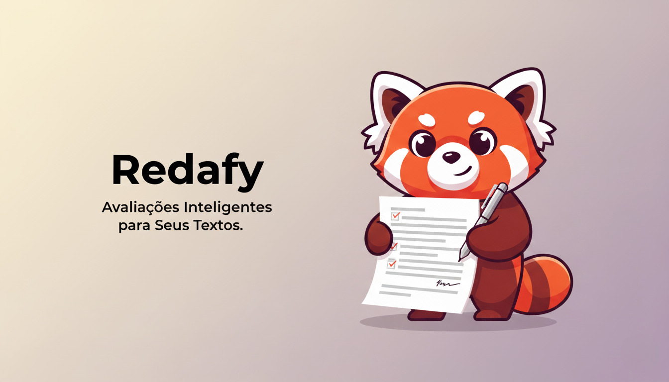 Ilustração de folha pautada e lápis representando redação